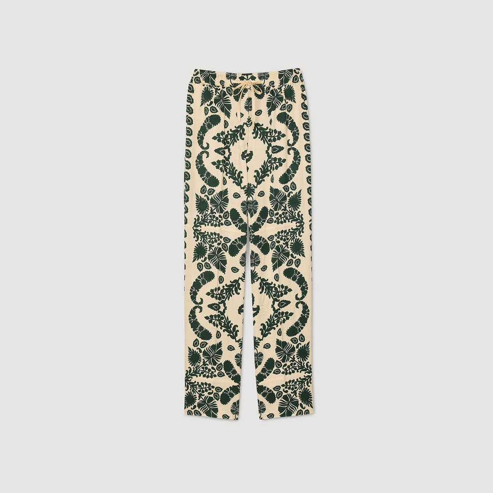 Floral pants Ecru / Green Sandro Women