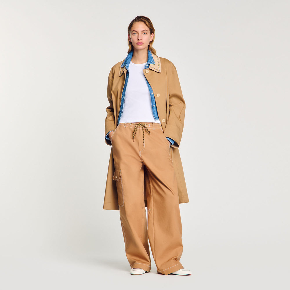 Cargo trousers Camel Sandro Women