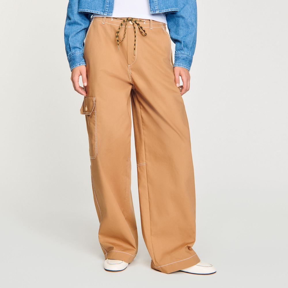 Cargo trousers Camel Sandro Women