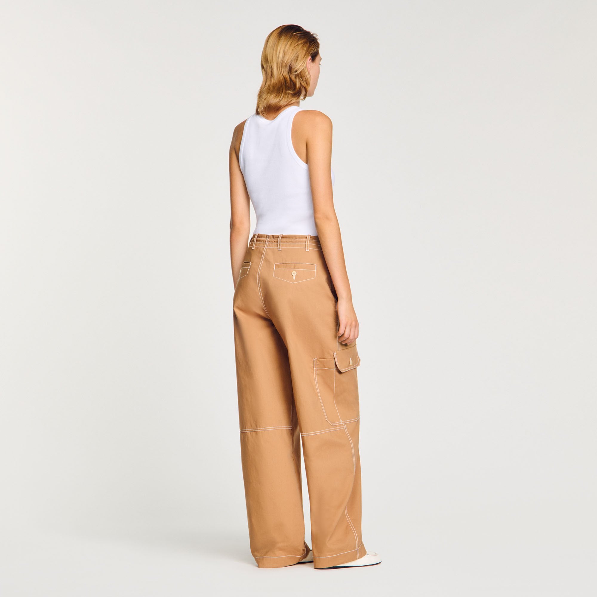 Cargo trousers Camel Sandro Women