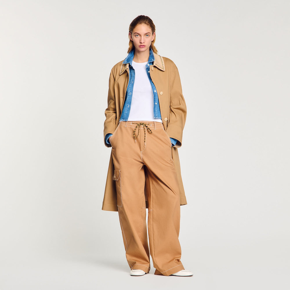 Cargo trousers Camel Sandro Women