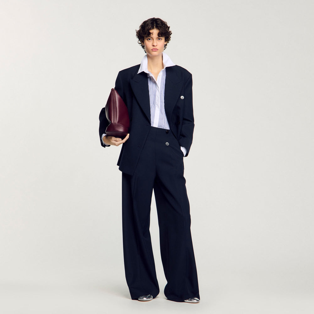 Suit trousers Navy Blue Sandro Women