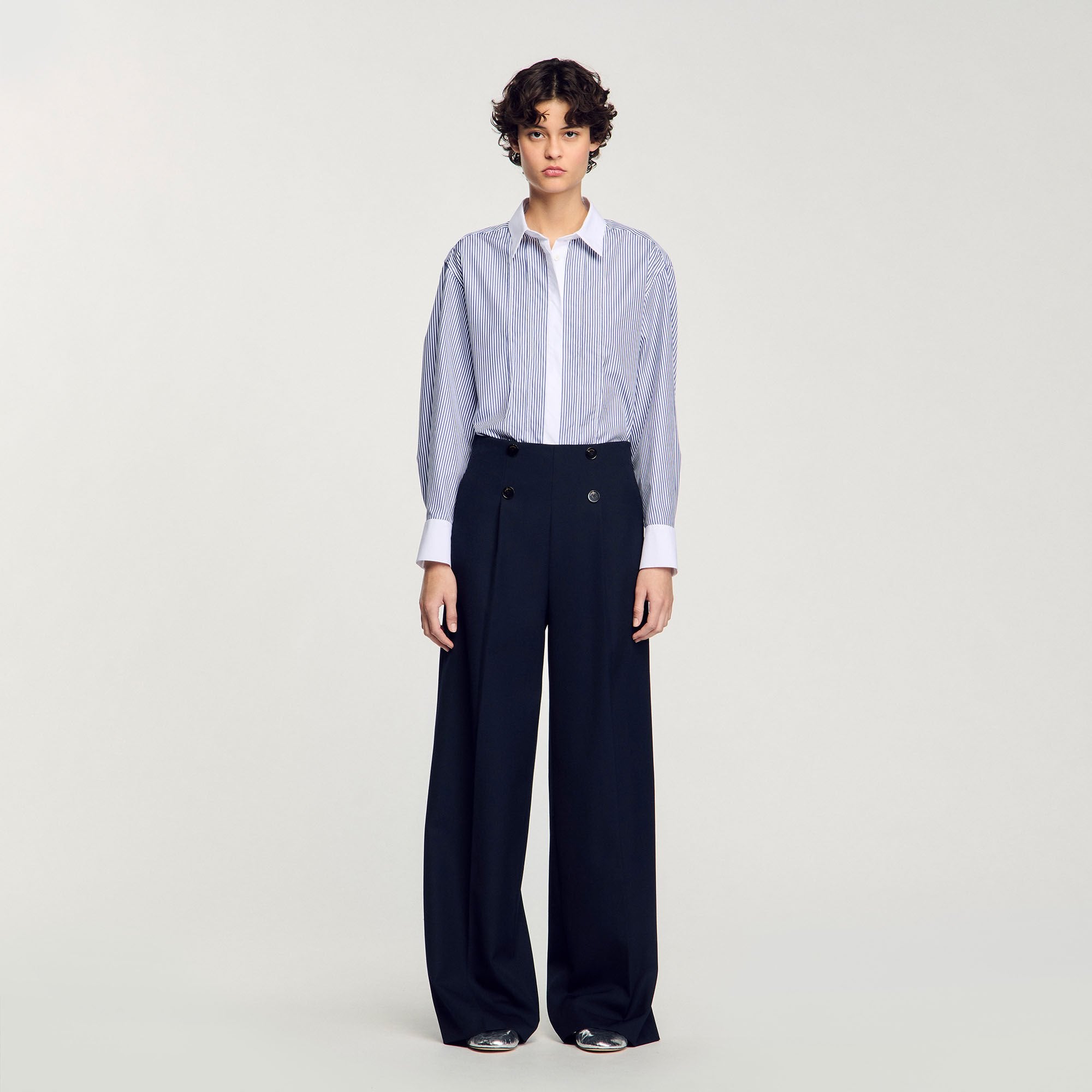 Suit trousers Navy Blue Sandro Women