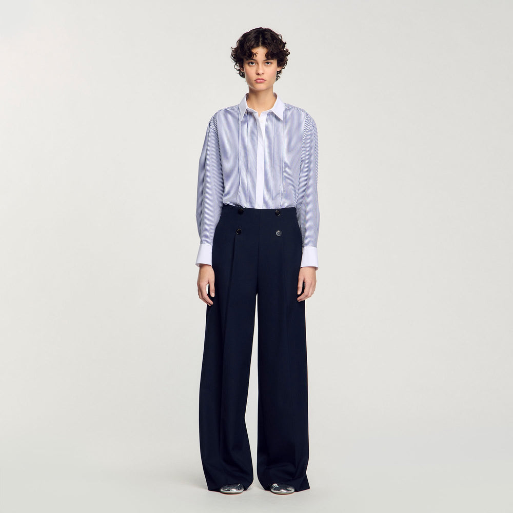 Suit trousers Navy Blue Sandro Women