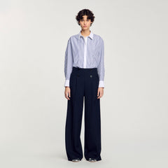 Suit trousers Navy Blue Sandro Women