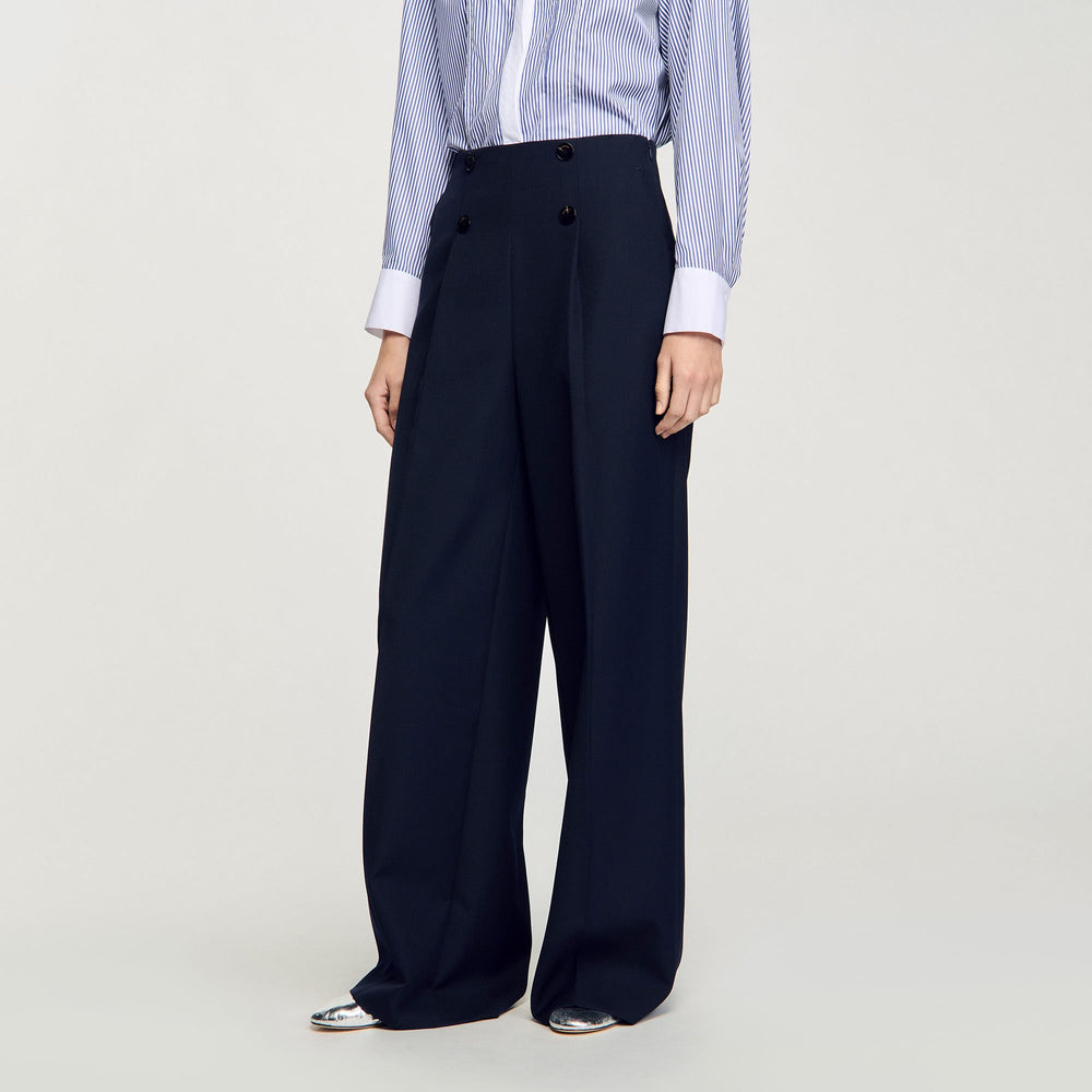 Suit trousers Navy Blue Sandro Women