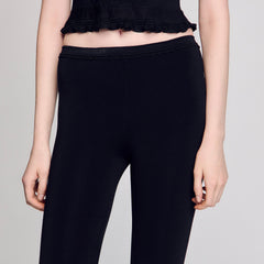 Ruffled capri pants Black Sandro Women