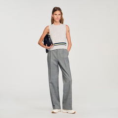 Straight-leg trousers Grey Sandro Women