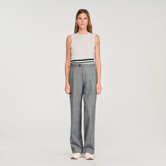 Straight-leg trousers Grey Sandro Women