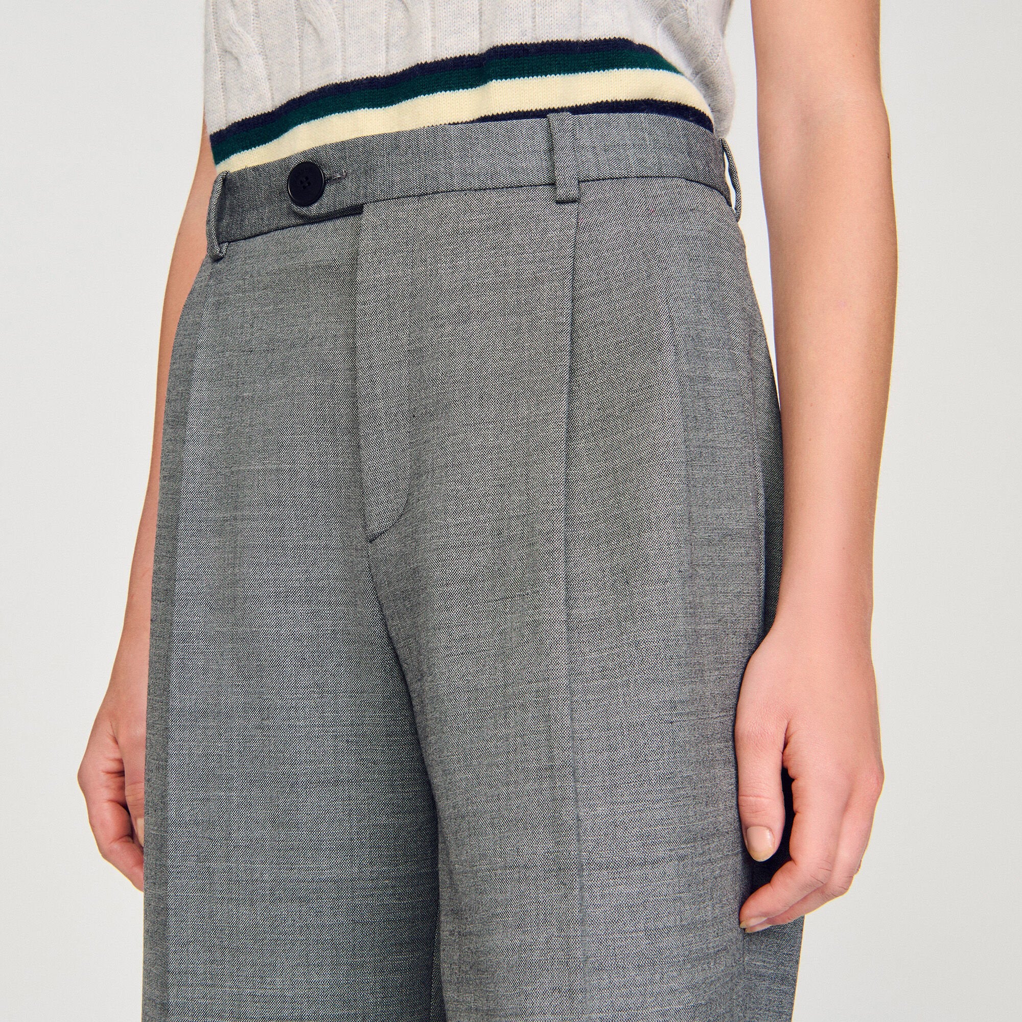 Straight-leg trousers Grey Sandro Women