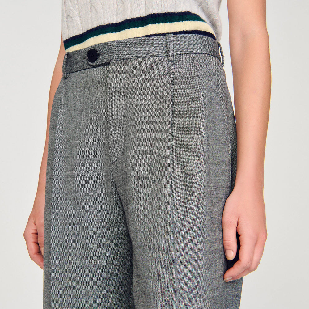 Straight-leg trousers Grey Sandro Women