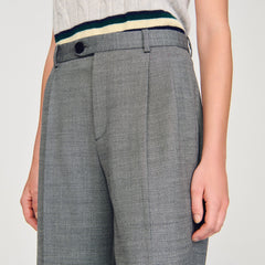 Straight-leg trousers Grey Sandro Women