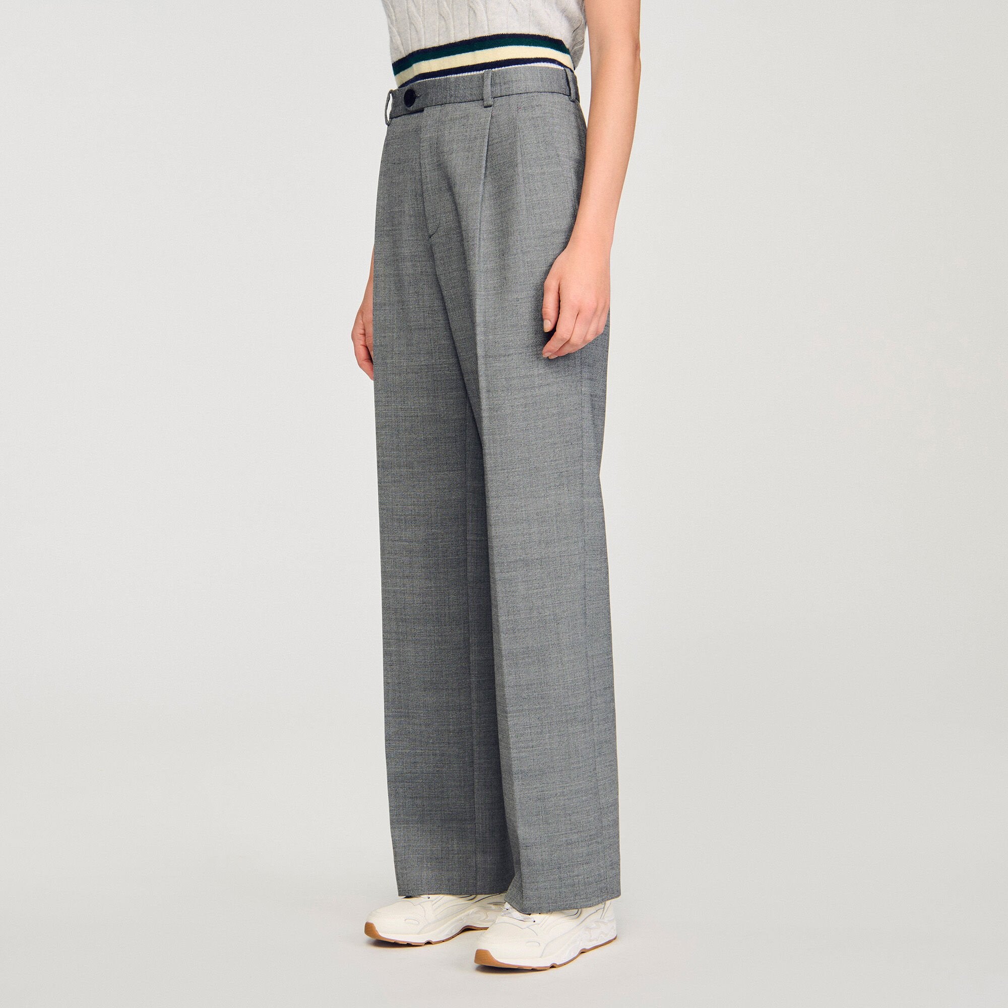 Straight-leg trousers Grey Sandro Women