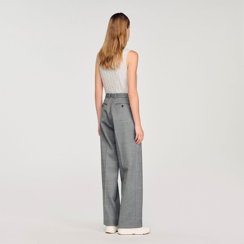 Straight-leg trousers Grey Sandro Women