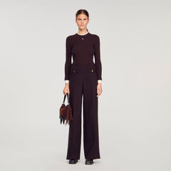 Flared trousers Brown Sandro Women