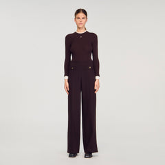 Flared trousers Brown Sandro Women