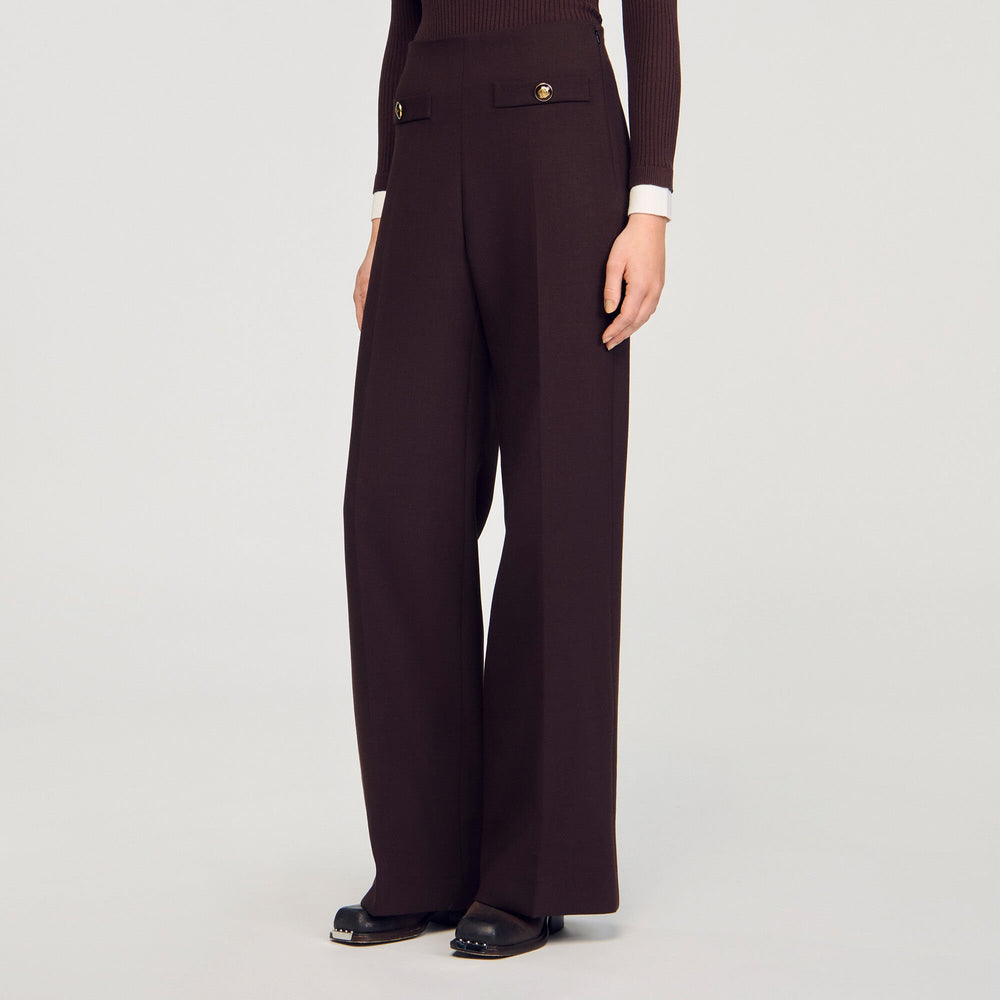 Flared trousers Brown Sandro Women