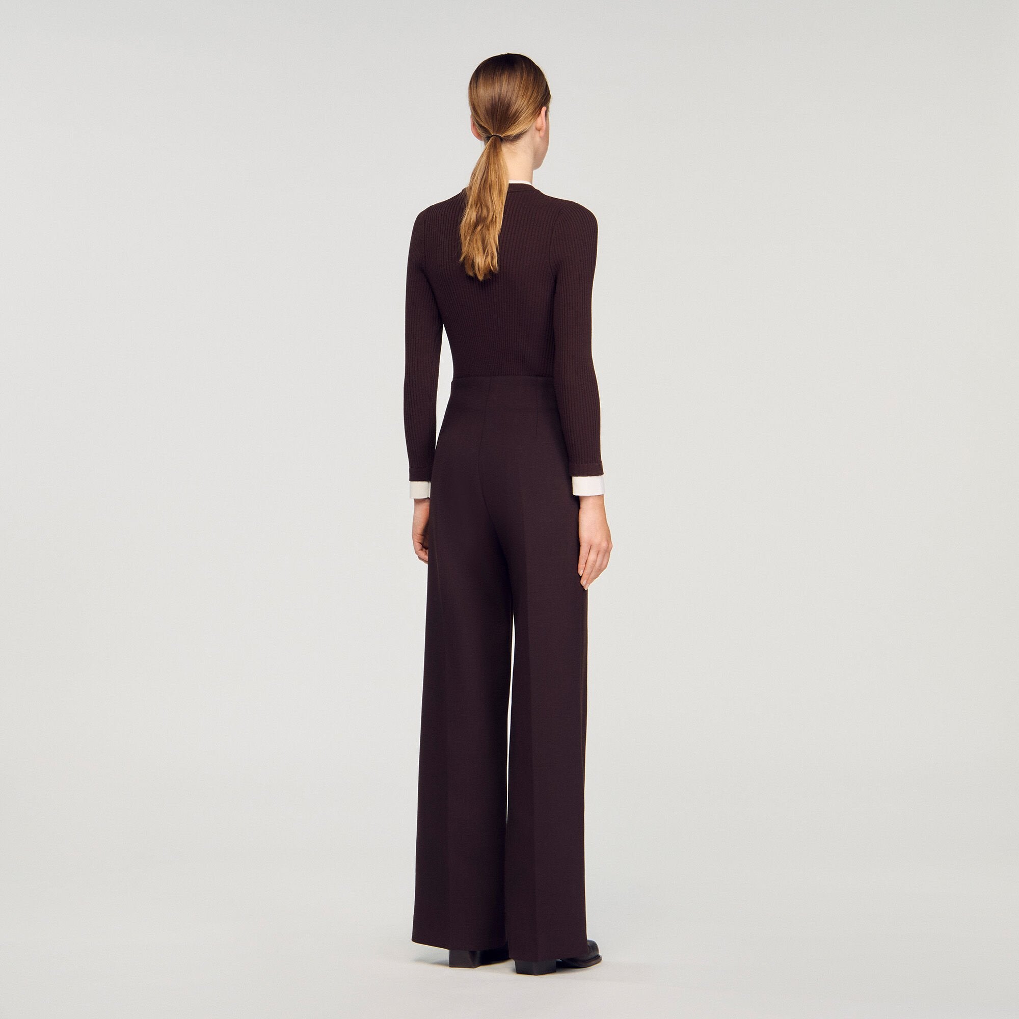 Flared trousers Brown Sandro Women