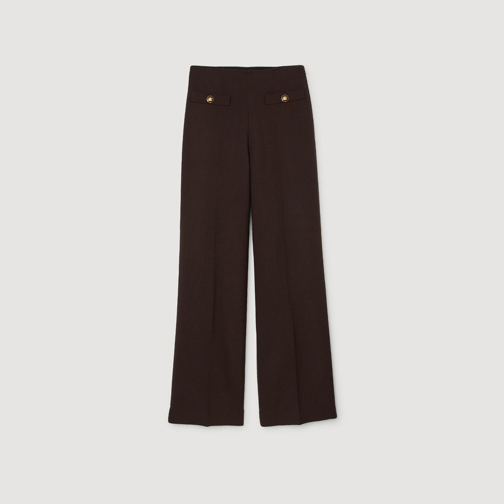 Flared trousers Brown Sandro Women
