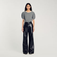 Cable knit sweater Grey Sandro Women