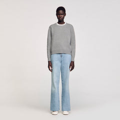 Contrast collar sweater Grey Sandro Women