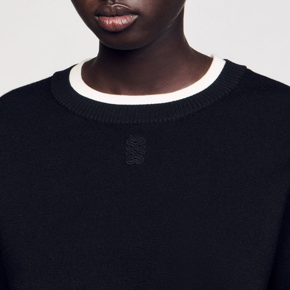 Wool blend sweater Black Sandro Women