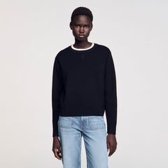Wool blend sweater Black Sandro Women