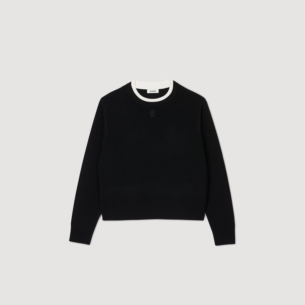 Wool blend sweater Black Sandro Women
