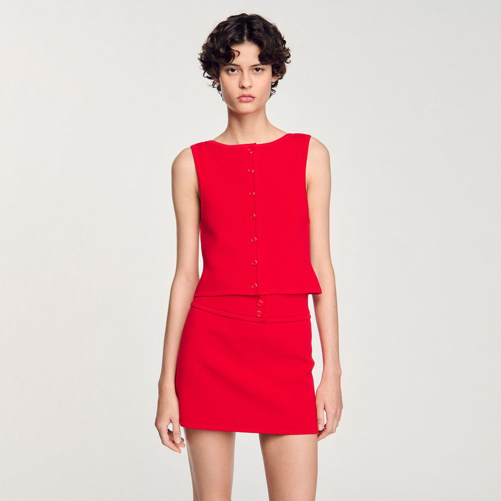 Sleeveless sweater Red Sandro Women