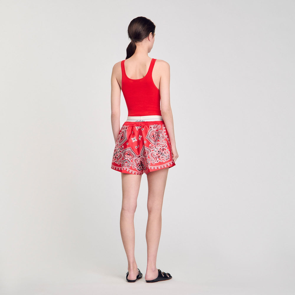Rib knit vest top Red Sandro Women