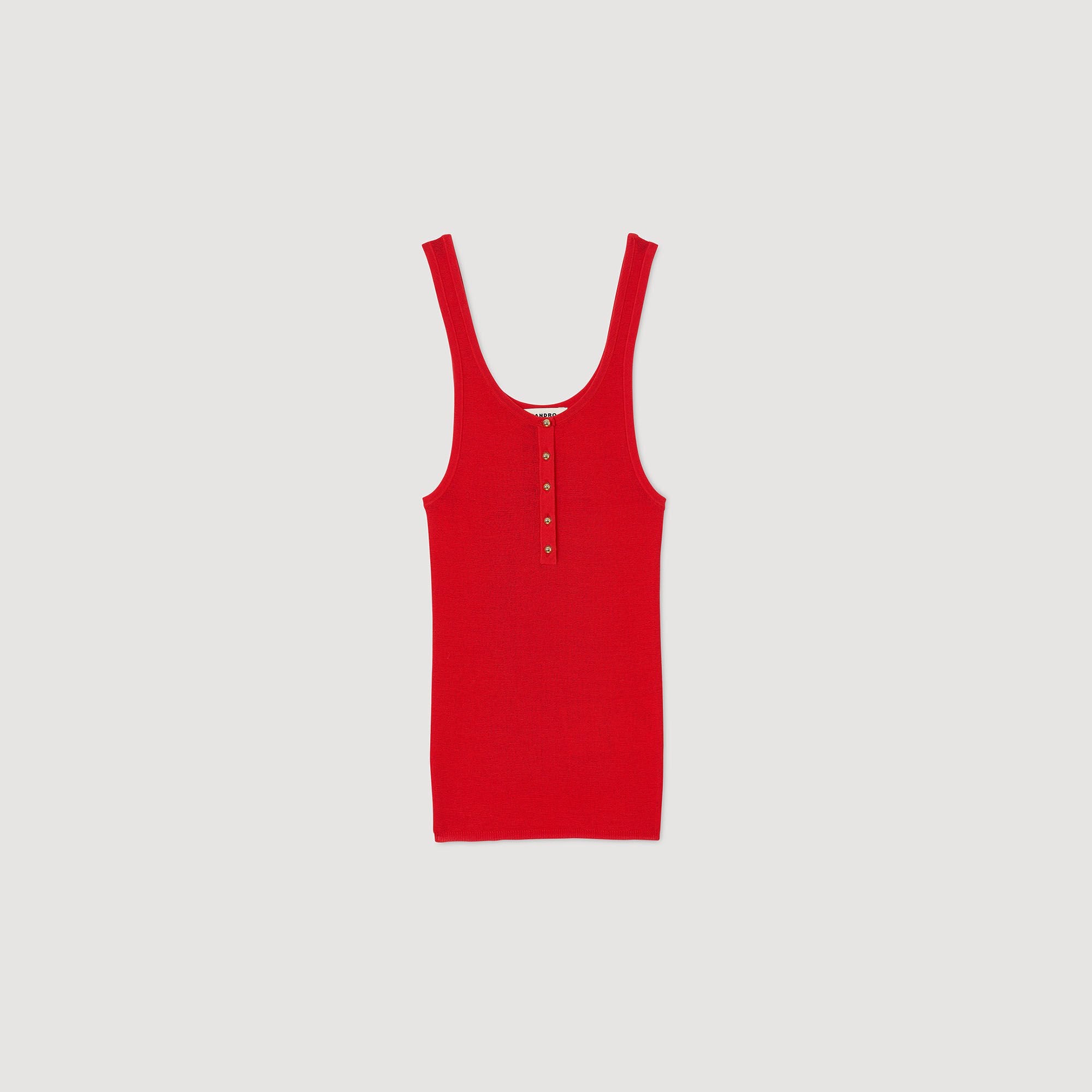 Rib knit vest top Red Sandro Women