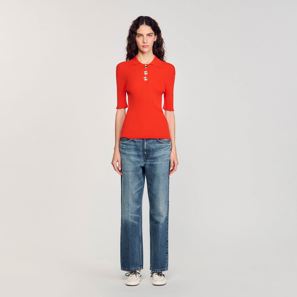 Polo-neck sweater Poppy Sandro Women