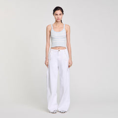 Knit vest top Sky Blue Sandro Women