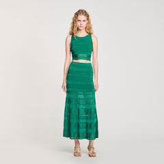 Sleeveless top Emeuraude Green Sandro Women
