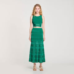 Sleeveless top Emeuraude Green Sandro Women