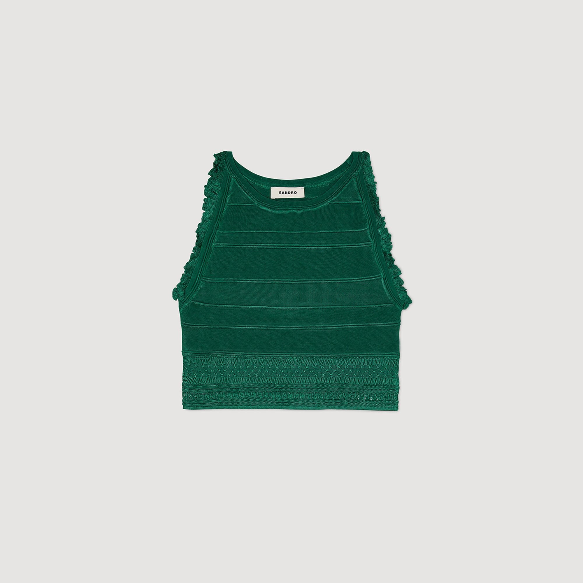 Sleeveless top Emeuraude Green Sandro Women