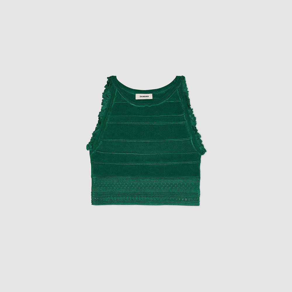 Sleeveless top Emeuraude Green Sandro Women