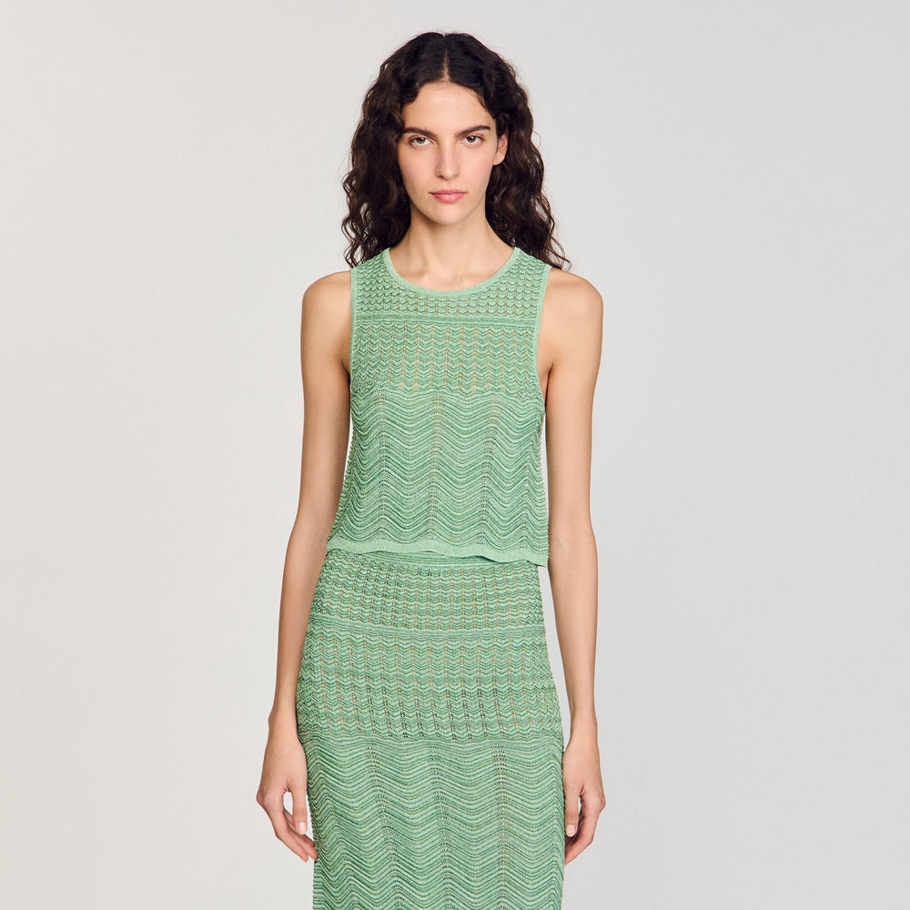 Decorative knit top Mint Sandro Women