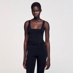 Ruffled top Black Sandro Women