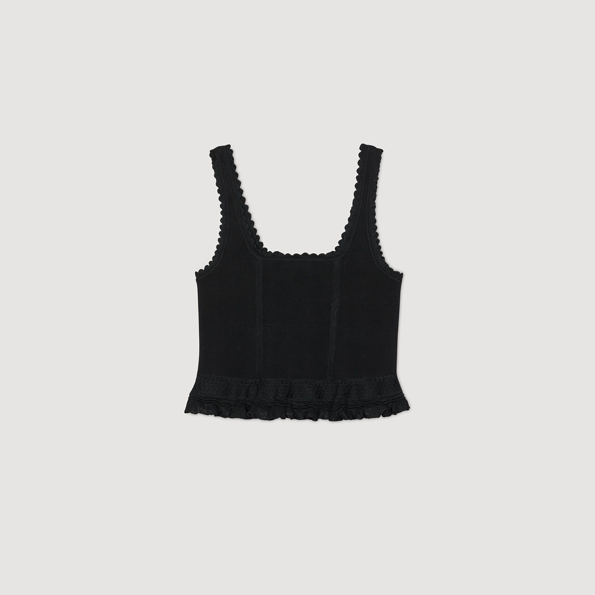 Ruffled top Black Sandro Women