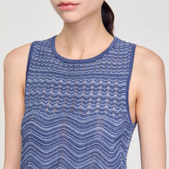 Glitter knit sweater Royal Blue Sandro Women