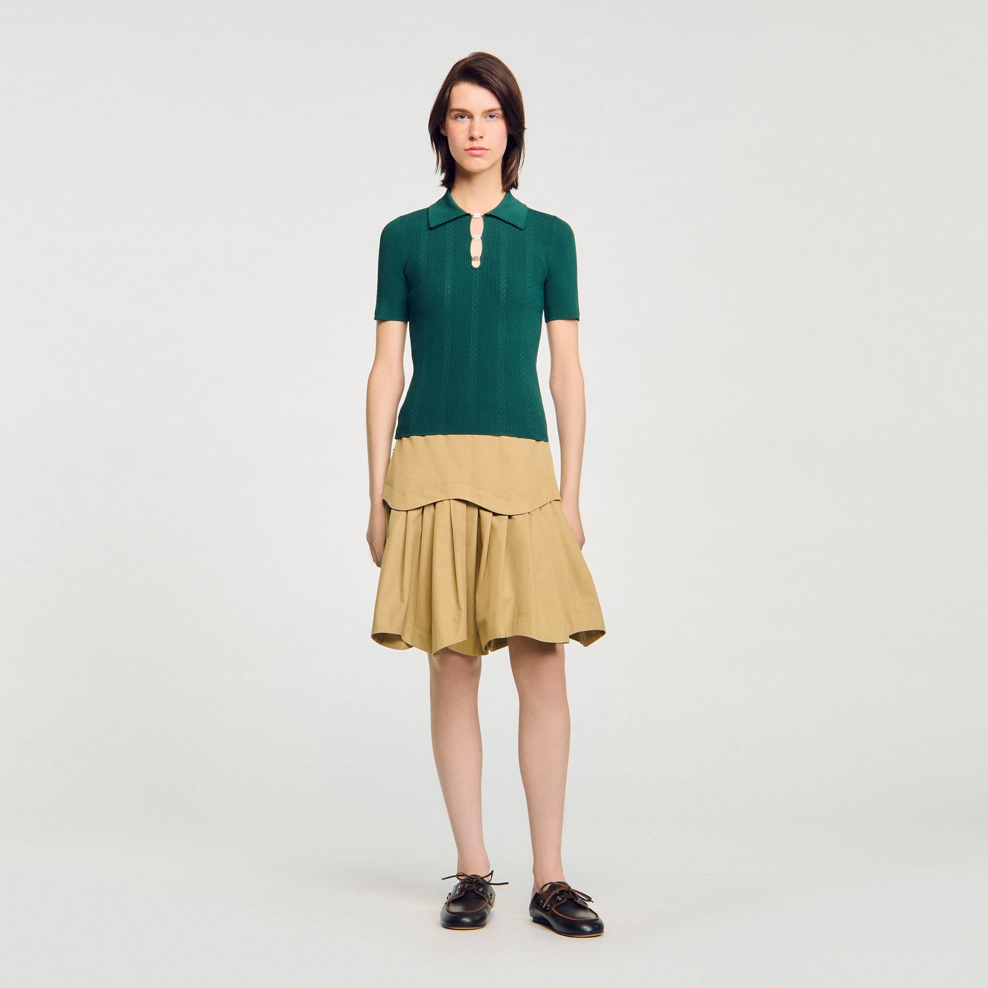 Polo sweater Dark Green Sandro Women