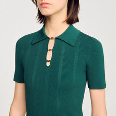 Polo sweater Dark Green Sandro Women