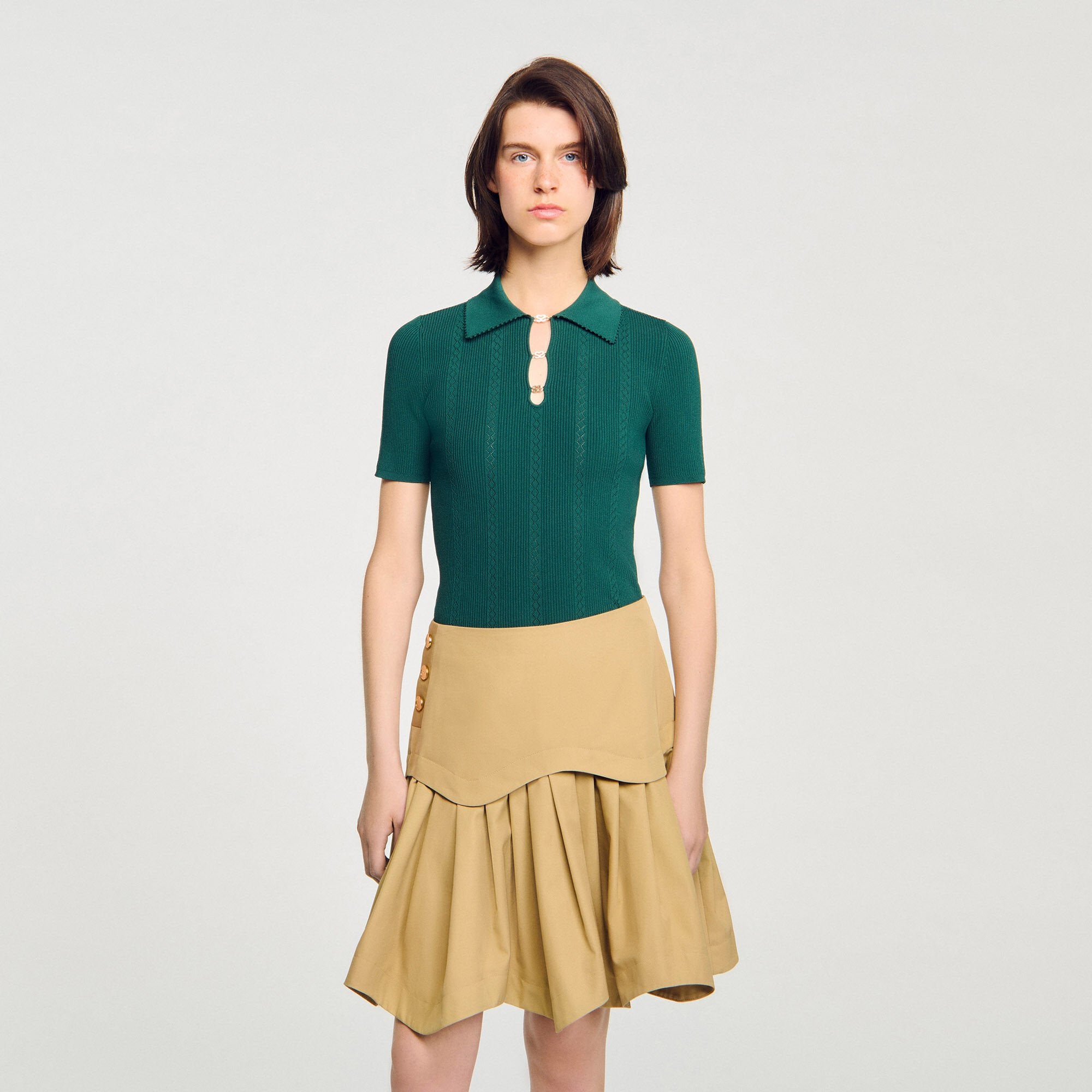 Polo sweater Dark Green Sandro Women