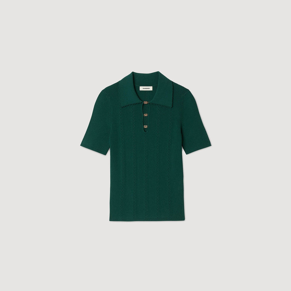 Polo sweater Dark Green Sandro Women