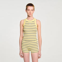Striped knit vest top Light Yellow Sandro Women