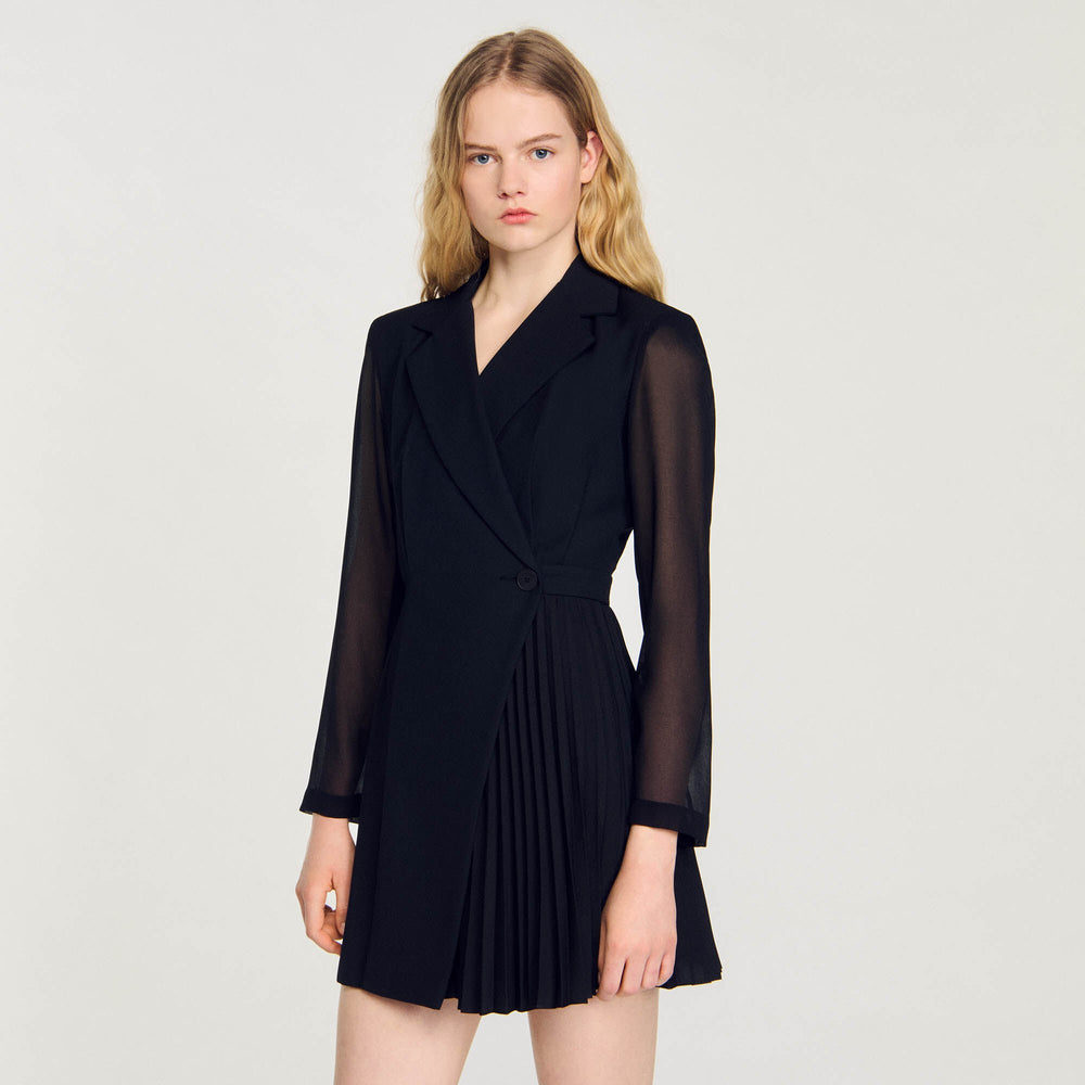Wraparound dress Black Sandro Women