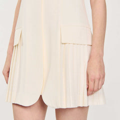 Mini pleated suit dress Ecru Sandro Women