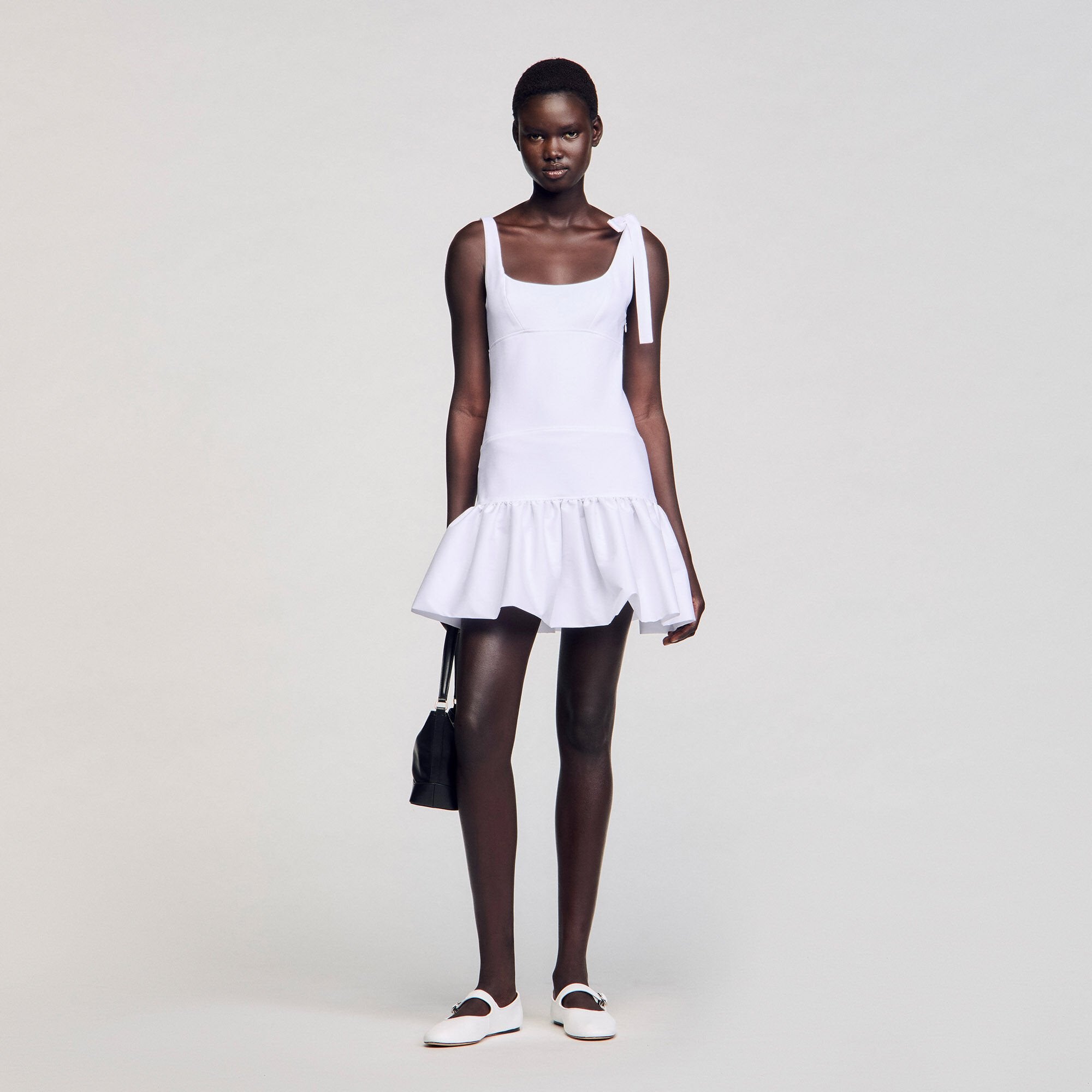 Dual-material mini dress White Sandro Women