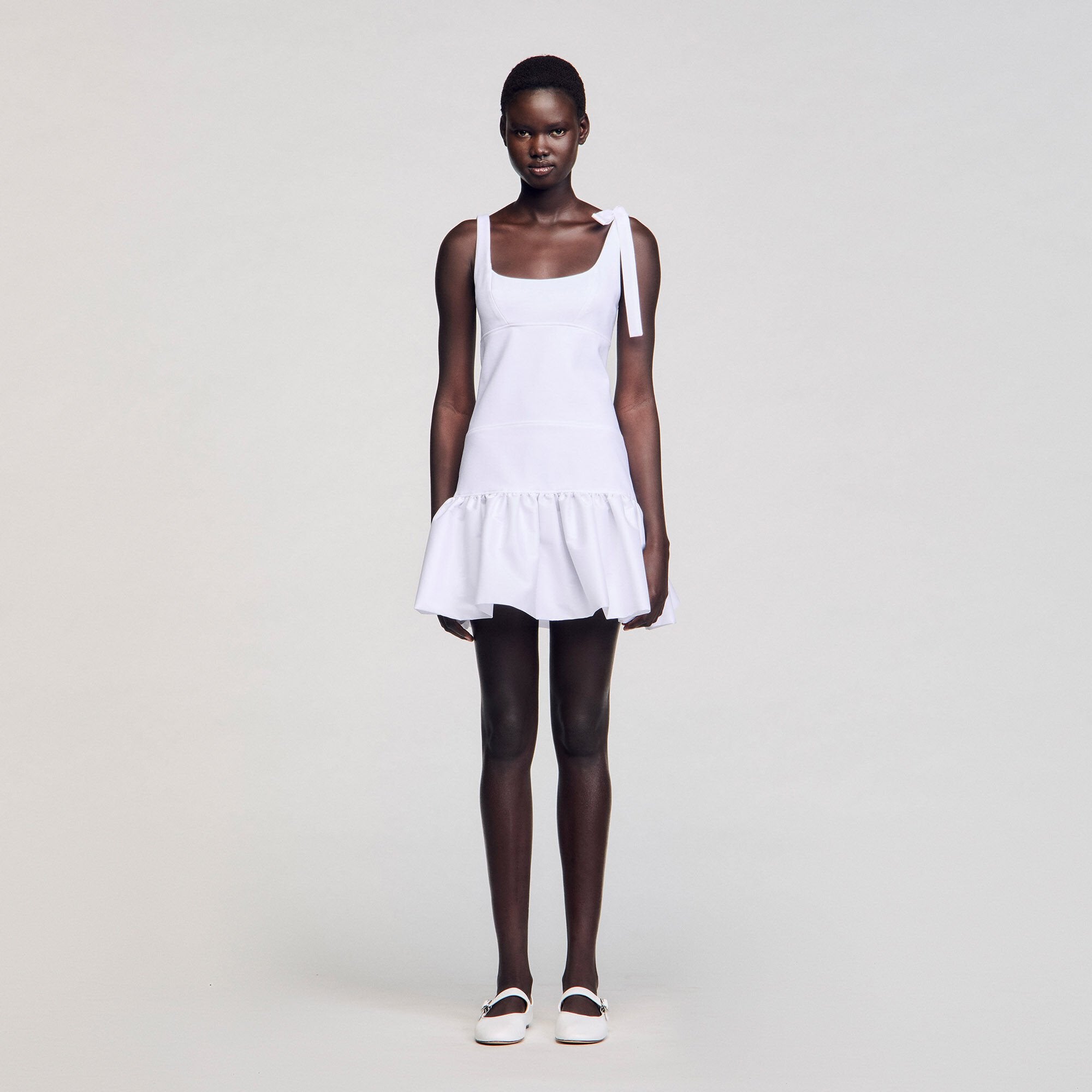 Dual-material mini dress White Sandro Women
